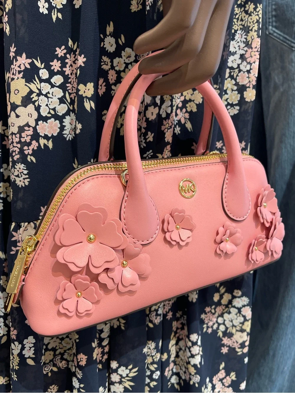 MICHAEL KORS Petra Small Floral Embellished Crossbody Bag Carnation  NWT